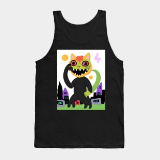 Lizard Cat Destroying A City Tank Top